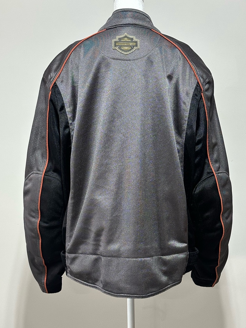 Harley-Davidson Mesh Armored Riding Jacket XL Gray Black Orange CE Armor - Picture 2 of 16